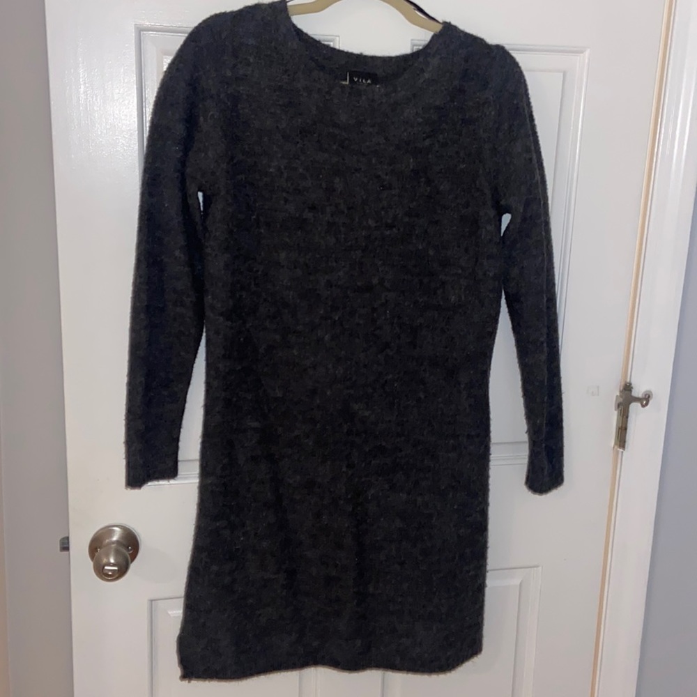 Grey sweater dress